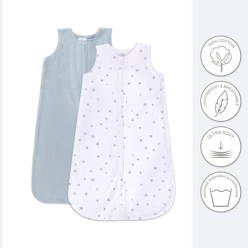 Ely's & Co. Baby Wearable Blanket - Baby Sleep Sack 100% Interlock Knit Cotton - Sleep Sack 12-18 Months - Comfy Soft Lightweight, 2-Pack Set - Image 3
